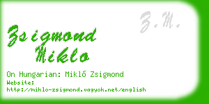 zsigmond miklo business card