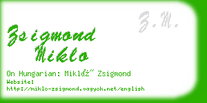 zsigmond miklo business card